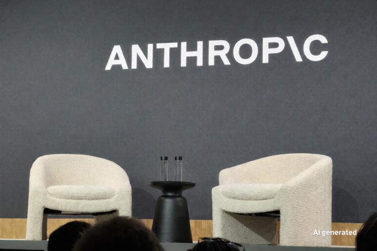 Anthropic’s AI Expansion Raises Revenue Concerns for Indian IT Services Firms Anthropic Event Stage Displayed with “AI Generated” Watermark